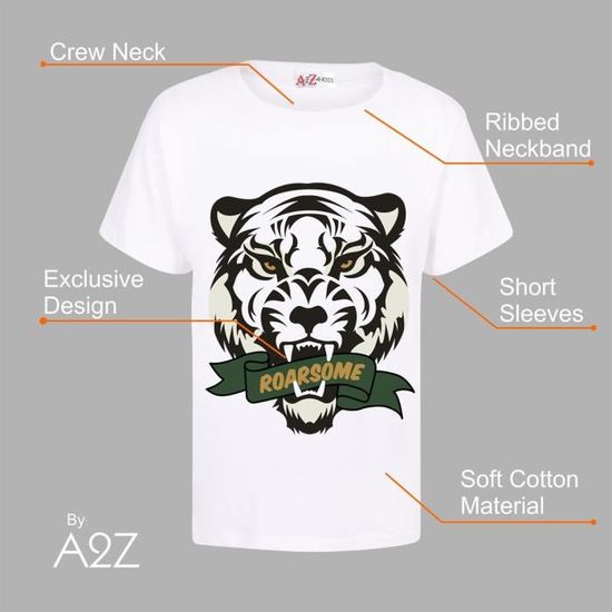 Lot De 5 T-Shirts Unis Pour Enfants - Coton Doux - Idéal Pour L'École Et Le Sport