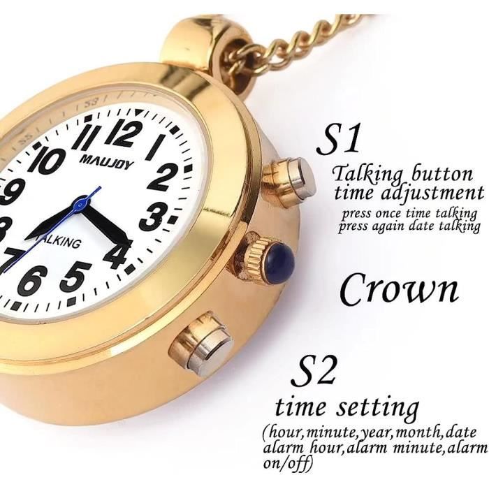 Horloges Et Montres Pour Malvoyants Maujoy Femme Montre Parlante