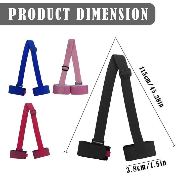 Lot De 3 Sangles De Transport Pour Skis - Réglables (65-115 Cm), Bretelles Rembourrées, Pour Enfants Et Adultes, Pratique