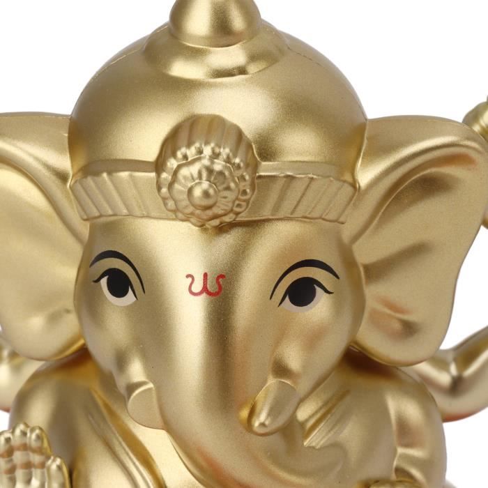 Figurine Ganesh Solaire Pour Voiture - Déesse Éléphant Hindou Pour Tableau De Bord - Couleur Chair
