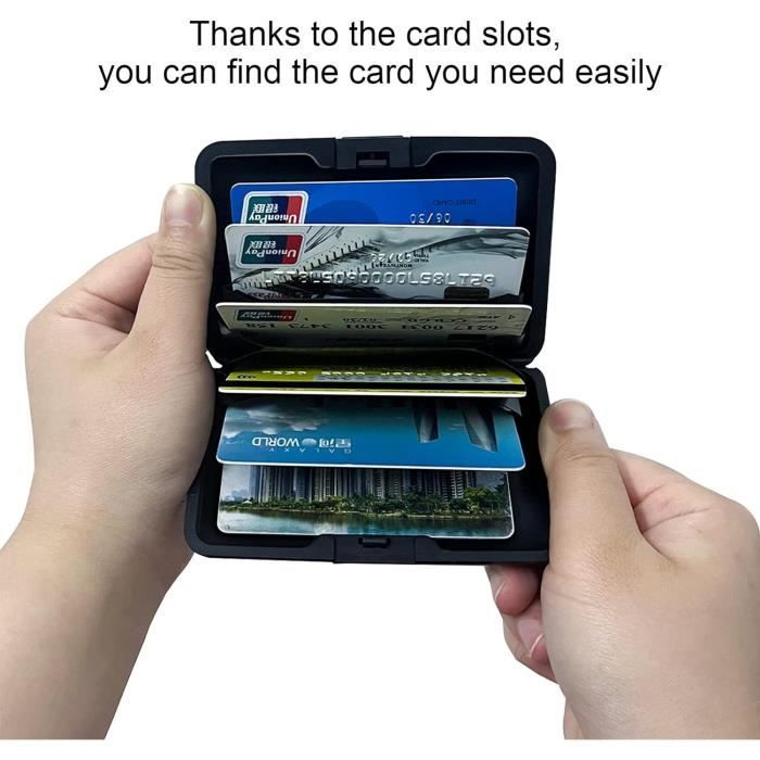 Etui porte-cartes de crédit (6 cartes) en aluminium avec
