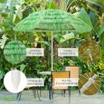 GIANTEX Parasol de Plage Inclinable Anti-UV en Paille 2M- Dia 2M- Parasol Pliable et Démontable- Cadre en Fer- pour Jardin- Vert-4
