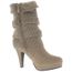hauts 9 Bottines femme 5 marron de tige talons à hautes cm VLSMGzUqp
