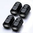 Remplacement Lot de 4 Bouchons de Valve pour Audi noir-0