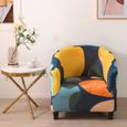 Color 11 -Housse extensible pour fauteuil de Club,imprimée,en Spandex,pour canapé,baignoire,comptoir de Bar,salon-0