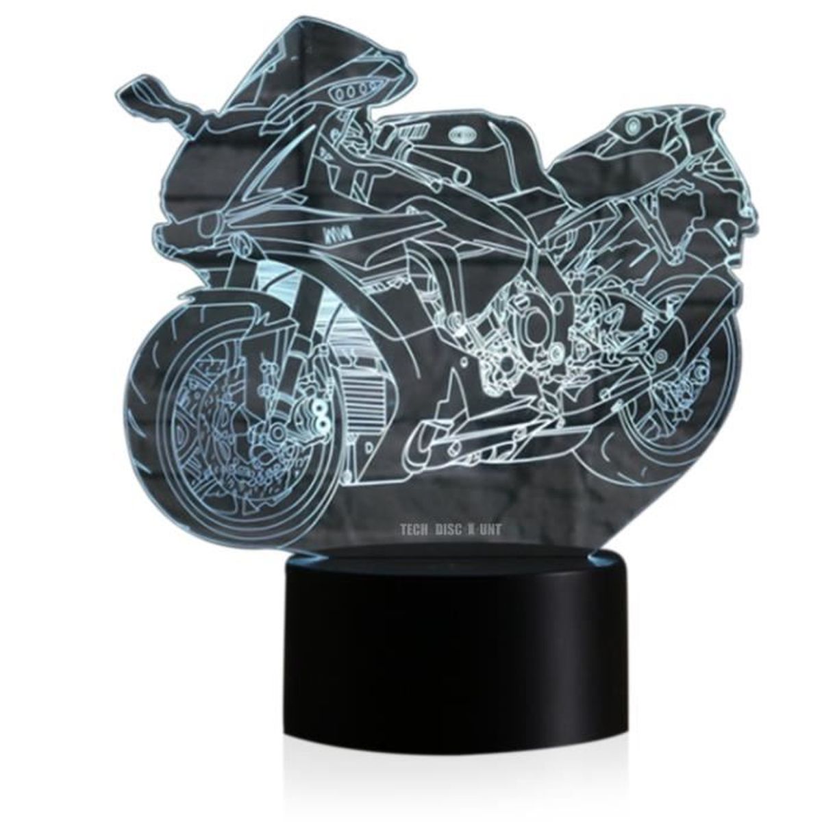SWTZEQ 3D Lampe Illusion Optique Modèle De Moto LED Veilleuse, Enfants Dorment La Lampe De Chevet 16 Couleurs Télécommande Lampe Pour Nouvel An Noël Enfants Chambre Décor à La Maison