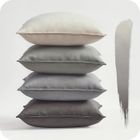 Housse de Coussin - Topfinel - 60x60 cm - Lot de 4 - Velours - Gris Dégradé