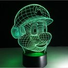 IAMS CHIEN Super Mario Cartoon Lampara LED 3D Night Light Acrylique 3D Lamp Touch Luminaria USB Table Mood Lamp Baby Night Light