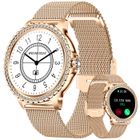 CHRONUS Montre Connectée Femme avec Appel Bluetooth 1,32'' Intelligent Smartwatch Sport Lecteur de Musique SpO2 pour Android iOS Or