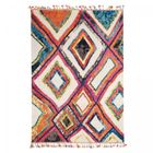 UN AMOUR DE TAPIS Tapis berbère 60x110 tissé motif ethnic LYN5 OURIKA D violet