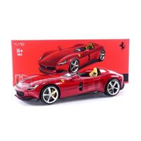 Voiture Miniature de Collection - BBURAGO 1/18 - FERRARI Monza SP1 - 2018 - Red Metallic - 16909RM