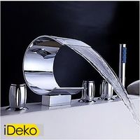 iDeko® Robinet Luxe Cascade Baignoire Mitigeur kit ensemble avec douchette