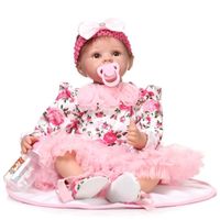 22 pouce 55 cm bébé reborn Silicone poupées, réaliste poupée reborn bébés jouets pour fille princesse cadeau brinquedos Enfants de j