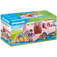 Playmobil 6928 Cavalier avec van et cheval : : Jeux et Jouets