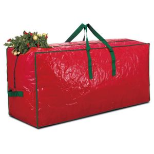Sac de rangement pour sapin de Noël de 1,8 m, sac pour sapin de Noël  jusqu'à 2,7 m, 4 poignées renforcées et double fermeture éclair, tissu  Oxford