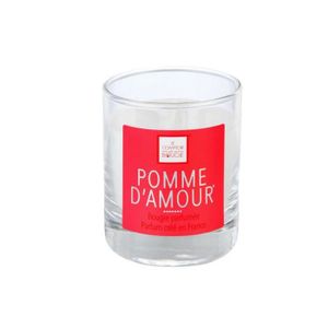 BOUGIE DÉCORATIVE Bougie parfumée POMME D'AMOUR, en verre, 190 g