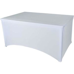 Housse de table de rectangulaire blanc côtés ouverts