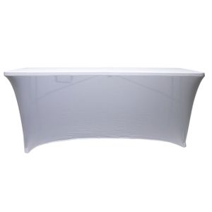 Housse Pour Table Pliante Rectangulaire 180 X 74 Cm - Fibre De Lait élastique - Protection UV Et Facile à Laver