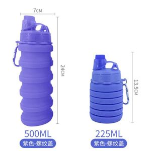 Gourde et poche à eau Qumox Bouteille d'eau pliable en silicone Sans  BPA, résistante à la température - Bouteille de 600 ml pour le sport, les  activités de plein air, le camping