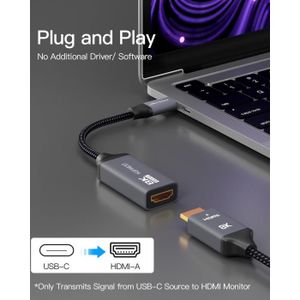 ADAPTATEUR AUDIO-VIDÉO  AGFINEST Adaptateur USB C vers HDMI 8K60Hz,câble U
