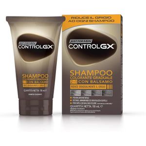 SHAMPOING Just For Men Control GX Shampooing colorant, 2 en 1 avec baume, réduit progressivement les cheveux gris 118 ml