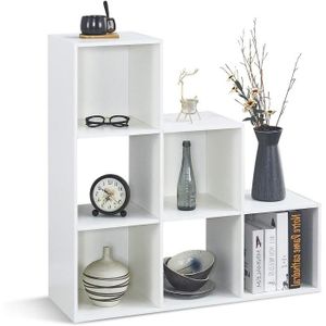 Pour Bureau Blanc Bibliotheque En Bois Moderne Salon Meerveil Bibliotheque Etagere De Rangement A 4 Niveaux Chambre 30 60 120cm Salon Bibliotheques