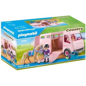 UNIVERS MINIATURE PLAYMOBIL - 71237 - Country - Van avec cheval