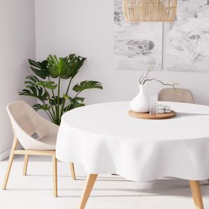 Nappe Transparente Ronde En TPU - Élastique Intégré - Lavable Et Résistante Aux Intempéries - Pour Table Intérieure Et Extérieure