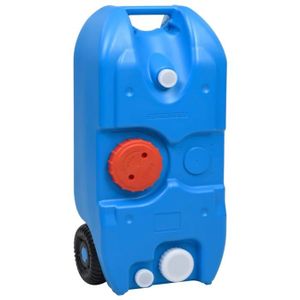 RÉSERVOIR EAU - MATIÈRE Réservoir d'eau sur roues pour camping 40 L Bleu-7751840123031