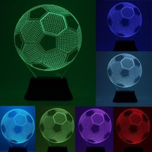 TROUSSE MANUCURE DDN27411-3D LED Lampe Football Optique Illusion Veilleuse Lampe De Nuit Pour Chambre