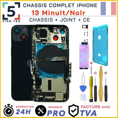 Cache Batterie Vitre Arrière Noir Métal – Pour Xiaomi POCO X4 Pro 5G – Neuf
