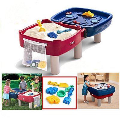 Dolu Table Eau Sable & Créativité 3 En 1 – Bac à Sable, Table à Eau, Espace Créatif Dès 24 Mois, Avec Couvercle