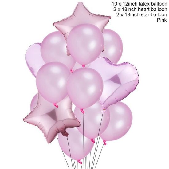 Ballon Anniversaire Fille en latex x8