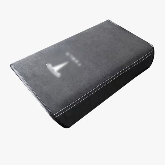 QINQINTU Housse d'accoudoir en cuir pour Tesla Model Y Junior (2025-2026) et modèle 3 (2024-2026) - Housse d'accoudoir en cuir [doux au toucher et couleur du siège assortie] pour Tesla Model 3
