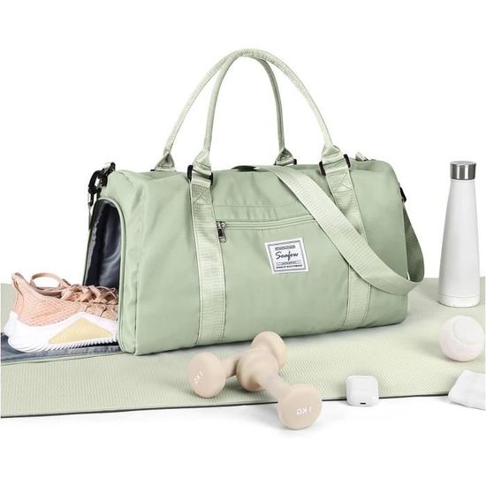 NUBILY Sac De Sport 40L – Imperméable, Compartiment Chaussures, Poche Humide, Porté-yoga, Pour Homme/femme