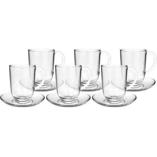 Leonardo Napoli Latte 024215 Lot de 12 tasses et soucoupes lavables au lave-vaisselle avec soucoupes assorties 380 ml Leonardo Napoli Latte 024215 Lot de 12 tasses et soucoupes lavables au lave-vaisselle avec soucoupes assorties 380 ml