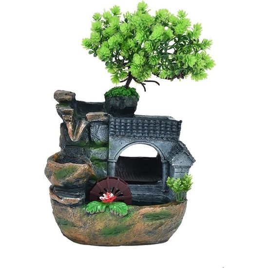 Mini Fontaine De Bureau à LED - Cascade D'eau USB, Décorative Et Apaisante Pour Intérieur