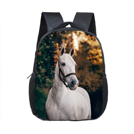Sac à Dos Cheval Blanc Pour Étudiants Garçons Et Filles - Léger, Confortable Et Spacieux