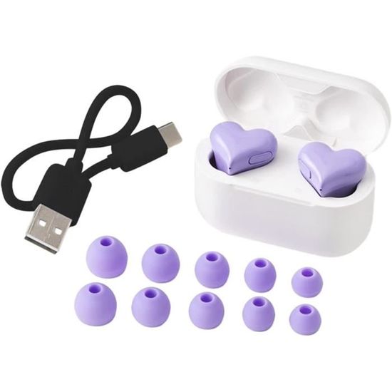 12 Embouts D'oreille En Silicone Pour JBL Tune Beam – Confort, Isolation Sonore, 4 Tailles (violet)