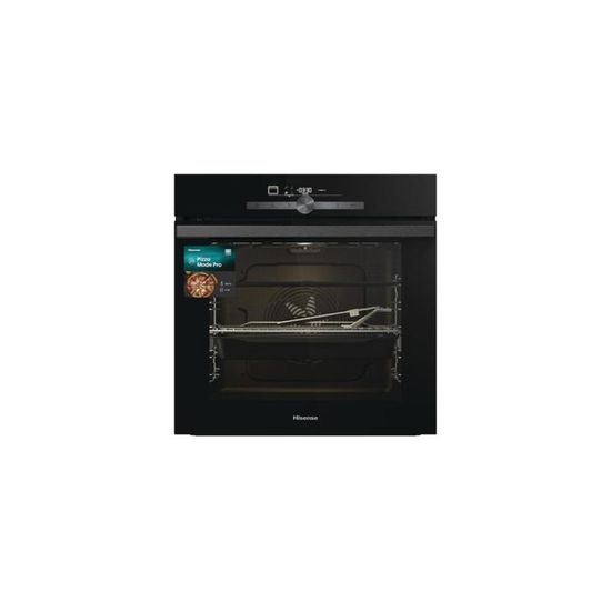 Four Multifonction Hisense BI350BGPZ 77 L - Fonction Pizza 3 Min 30 à 350°C - Plaque Antiadhésive Incluse - Pyrolyse - 23 Programmes - 10