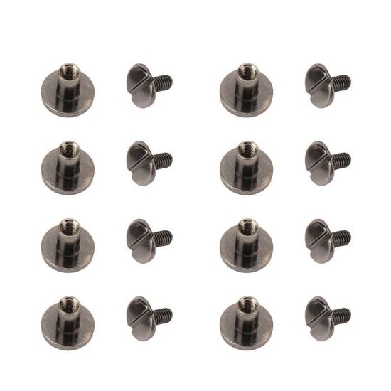 Leathercraft Rivets, 100 Ensembles De Vis De Reliure En Métal Chicago En Laiton Plaqué Surface D