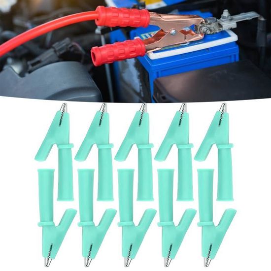 Vleant Lot De 20 Pinces Crocodiles En Métal Avec Mâchoires Caoutchoutées – Pour Modélisme, Loisirs Créatifs Et Bricolage – Noir