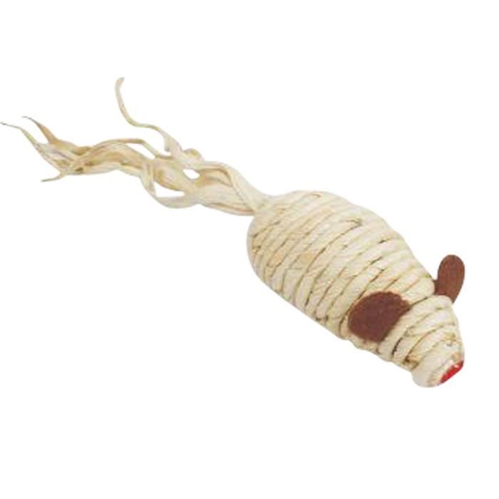 Jouet Pour Chat Souris Avec Grelot Sisal Ecru 7cm Cdiscount Animalerie