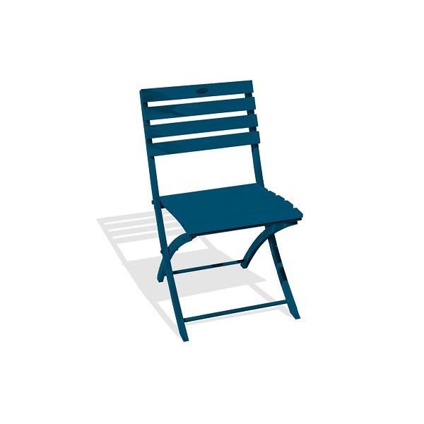 Chaise pliante MARIUS en aluminium Bleu 5009 ALUMOB