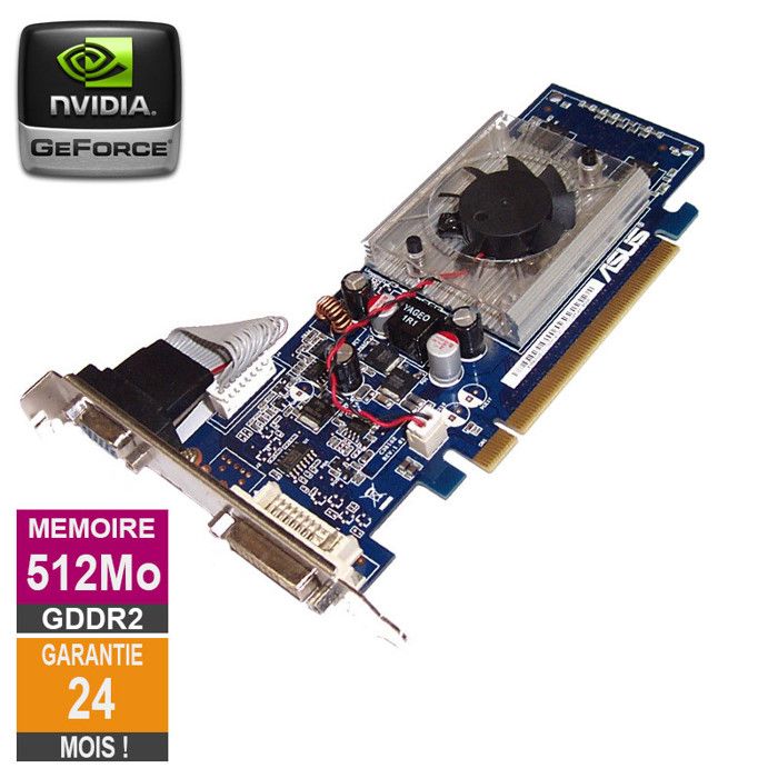 Carte graphique ASUS Nvidia GeForce 8400 GS 512Mo GDDR2 PCI-e DVI VGA