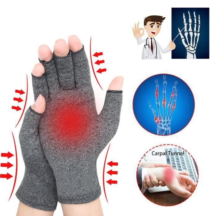 M-1 paire De Compression Gants D'arthrite Soulagement Des Douleurs Articulaires Gants Thérapie Doigts Ouverts Gants De Compression