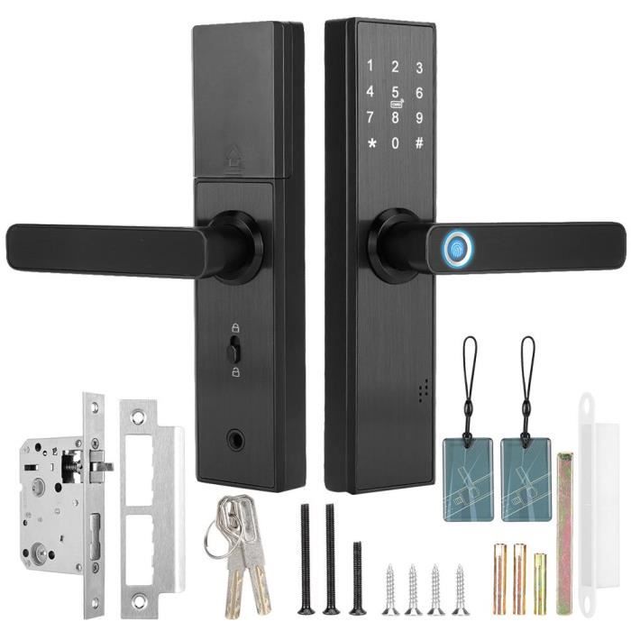 Serrure de porte intelligente à écran tactile avec empreinte digitale-SHC