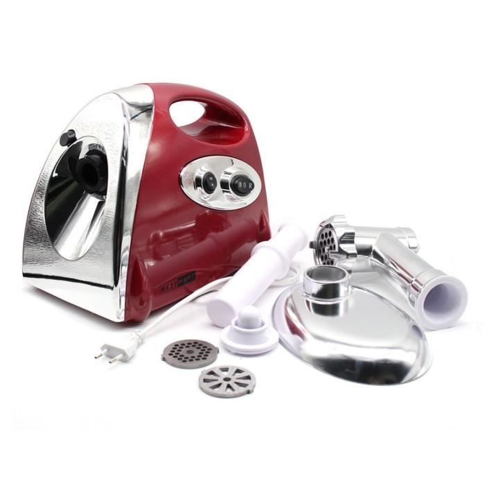 Hachoir à Viande Electric Meat Grinder Machine à Saucisse Electrique 800W (rouge)