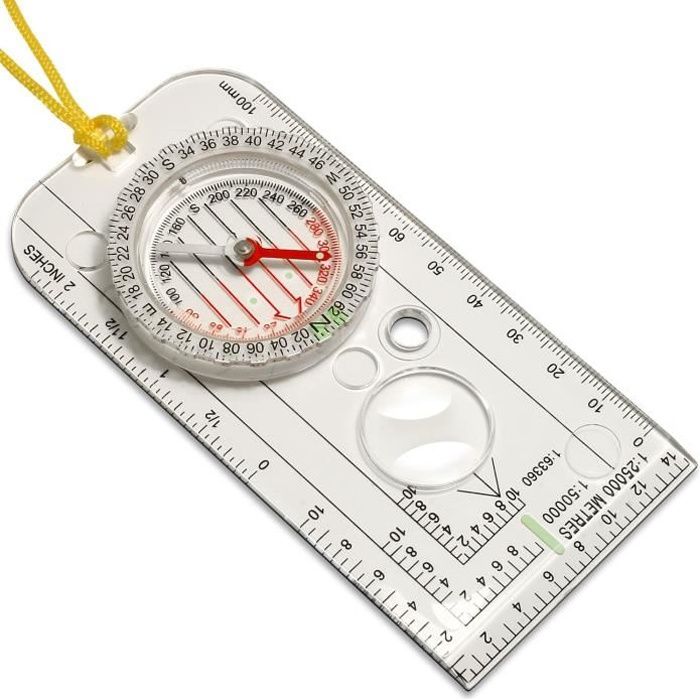 CampTeck Boussole d'Orientation Imperméable Scout Armée Camping Carte de navigation