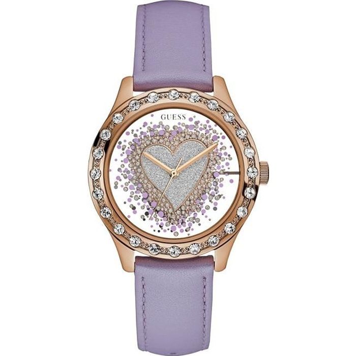 Guess-Montre Analogique pour Femmes à movement Quartz en Cuir-W0909L3